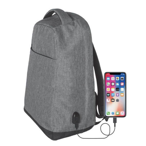 ZAINO ANTITACCHEGGIO CON USCITA USB IN POLIESTERE 300D - LPQ24093 - immagine 4