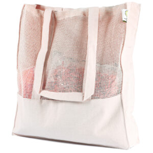 BORSA SHOPPER CON SOFFIETTO IN COTONE ORGANICO - LPQ24299