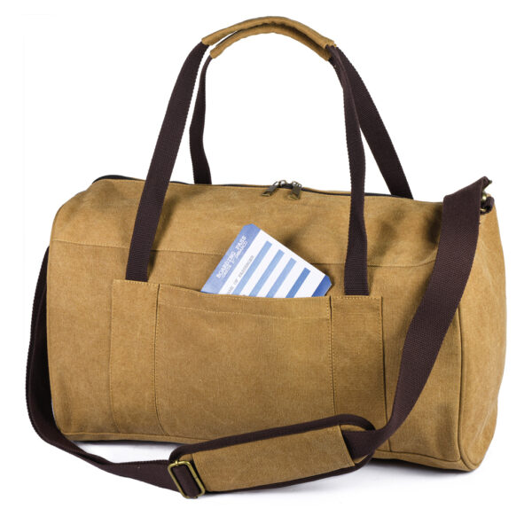 BORSA DA VIAGGIO VINTAGE IN POLICOTONE CANVAS