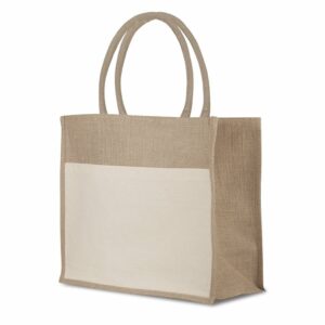 SHOPPER CON SOFFIETTO IN IUTA - LPQ24863